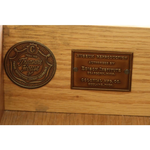 1950s Colonial Edison Institute Inlaid Cherry Slant Front Desk For Sale - Image 10 of 13