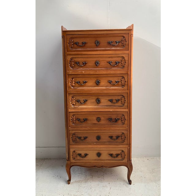 20th Century Regency Style Cherrywood Chest of Drawers For Sale - Image 11 of 11