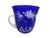 Vintage Nachtmann Traube Cobalt Blue Cut to Clear Punch Cup Grape Design Euc For Sale - Image 12 of 12