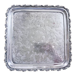 Antique Tiffany and Co. Silverplate Tray For Sale