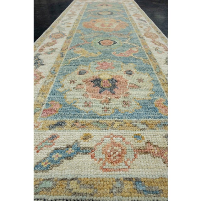Textile Turkish Oushak Runner Rug 2'2" x 6' #17319 For Sale - Image 7 of 8