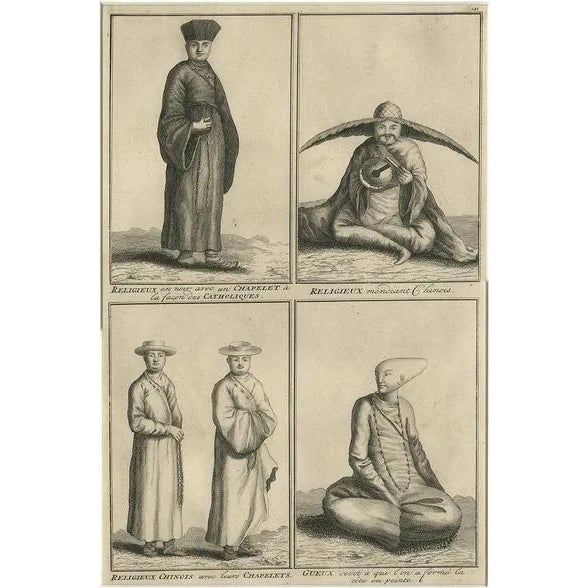 Chinese Priests and Beggars, 1728, Paper For Sale
