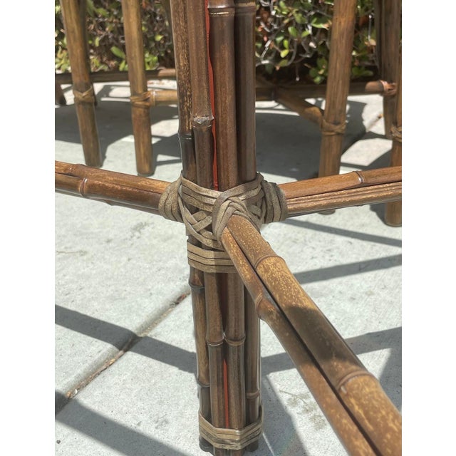 Authentic McGuire Vintage Bamboo Dining Table For Sale In San Diego - Image 6 of 9