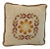 Vintage Needlepoint Pillow With Velvet Back For Sale