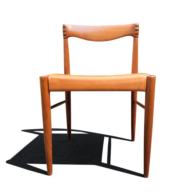 Mid-Century Modern A Set of 4 Danish Mid-Century Modern Teak Wood Henry. W. Klein Dining Chairs For Sale - Image 3 of 11