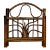 Vintage Coastal Burnt Bamboo Letter Holder Desk Accessory For Sale
