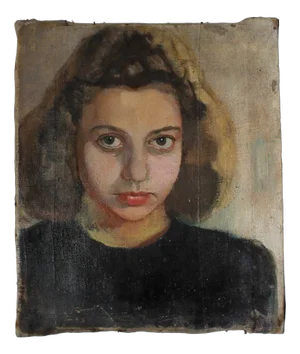 A Portrait of a Young Woman, Oil on Canvas, Early 20th Century