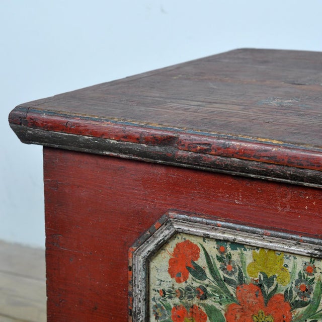 Folk Art Wedding Chest, 1849 For Sale - Image 16 of 18