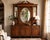 Wood Antique Edwardian Sheraton Revival Inlaid Mahogany Mirror-Back Cabinet For Sale - Image 7 of 8