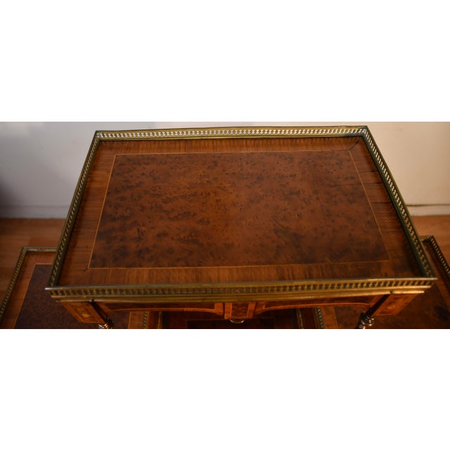We are pleased to offer this beautiful Antique French Louis XVI desk, from the 1900s. This desk is made of Burl Walnut &...