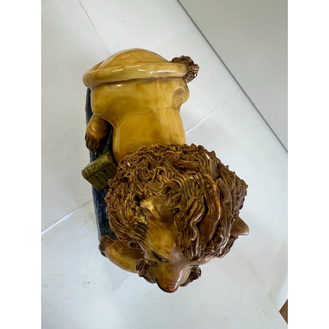 The Literary Lion by B. McLaughlin 1950 Touchstone Ceramic Sculpture Figurine For Sale - Image 11 of 12