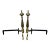 Antique 1920s Brass Fireplace Andirons Pair Refurbished Colonial Hearth Decor For Sale - Image 4 of 18