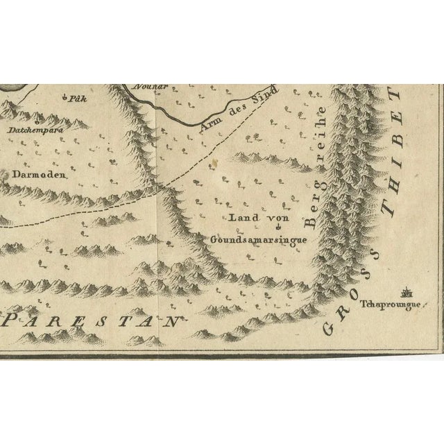 German Map of Kashmir and Surrounding Regions by Weimar, 1802 For Sale - Image 6 of 10