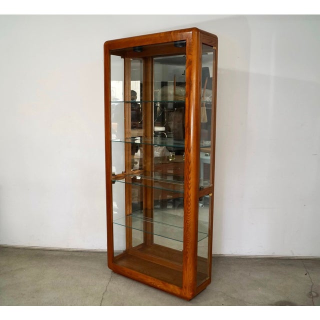 American of Martinsville 1970’s Mid-Century Modern Lou Hodges Style Display Cabinet For Sale - Image 4 of 12