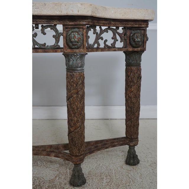 Maitland - Smith Maitland Smith Bronze Neoclassical Console Table W. Stone Top For Sale - Image 4 of 16