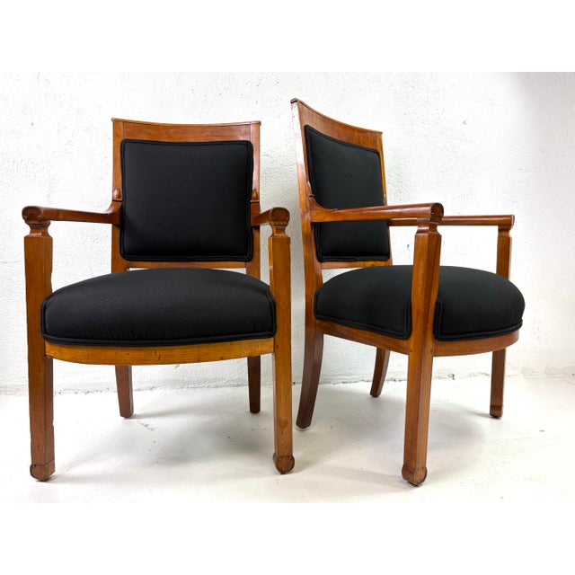 Antique Scandinavian Biedermeier Armchairs/a Pair For Sale In Philadelphia - Image 6 of 12