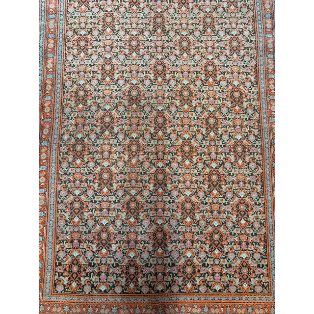 Traditional Antique 1880s Senneh Kurdistan Fish Design Rug For Sale - Image 3 of 10