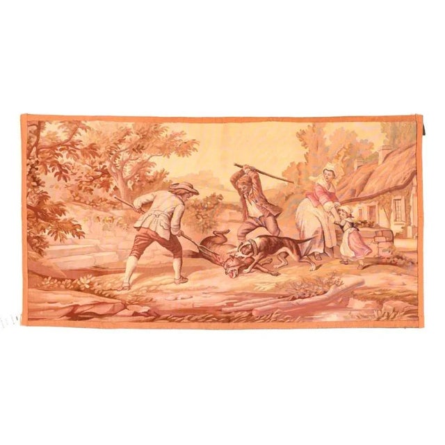 French Late 19th Century Antque Pictorial French Tapestry For Sale - Image 3 of 5