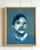 Vintage Abstract Grey Blue Portrait in Wood Frame For Sale - Image 4 of 5