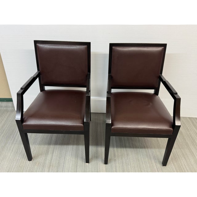 Christian Liaigre Fauteuils Neoclassical Arm Chairs, Pair For Sale In San Francisco - Image 6 of 12