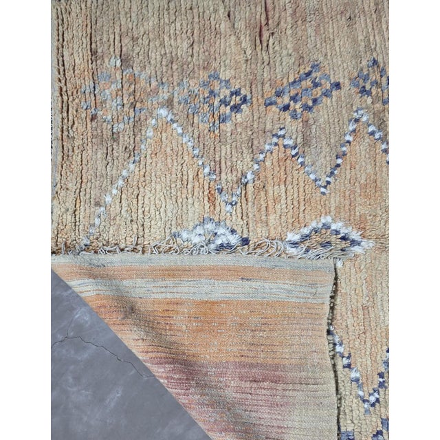 Camel Handwoven Berber Wool Rug - 7.8 X 6.2 Ft For Sale In Cleveland - Image 6 of 6
