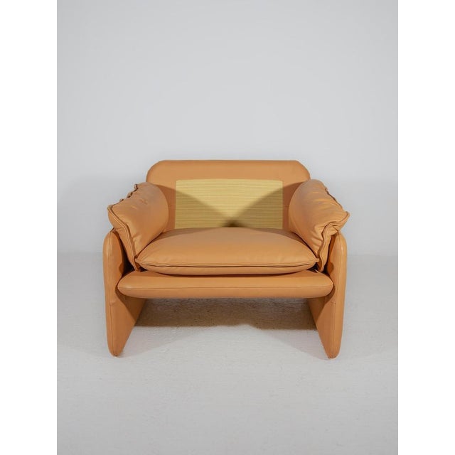 Set of Ds-61 Armchairs in Camel Leather attributed to de Sede, 1970s For Sale - Image 6 of 14