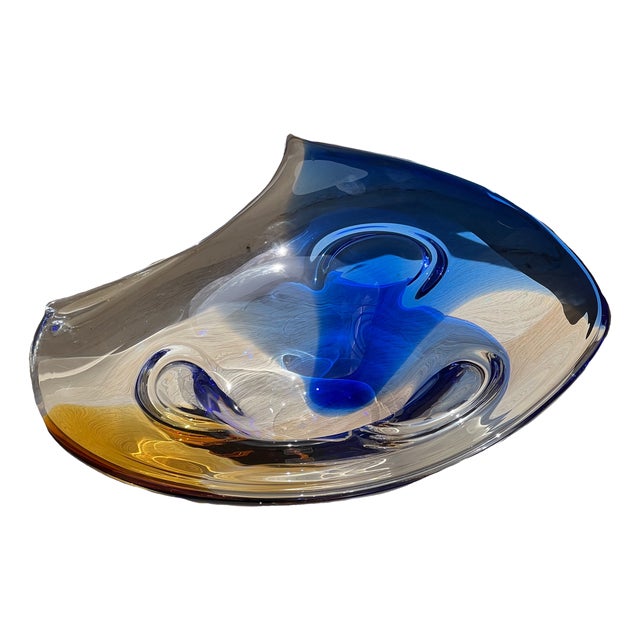 Large Murano Glass Plate For Sale