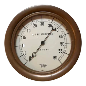 Vintage Jas P Marsh Company Chicago Brass Nautical Ship Gauge