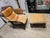 Set of Vintage Camel Leather Lounge Chair and Ottoman with Wooden Frames, 1970s For Sale - Image 12 of 12