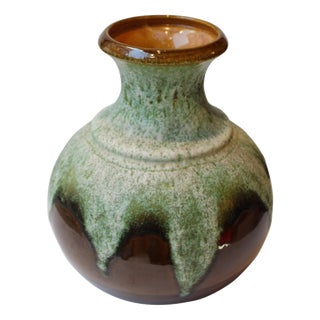 West German Pottery Glazed Ceramic Vase, Germany, 1970s For Sale