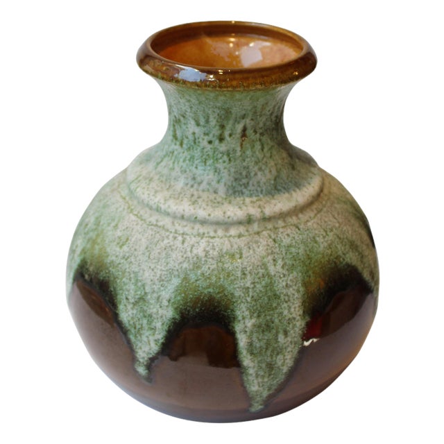 West German Pottery Glazed Ceramic Vase, Germany, 1970s For Sale