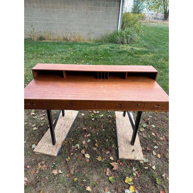 1970s Mid-Century Modern Teak Lovig Dansk Desk For Sale - Image 5 of 9
