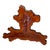 A dramatic vintage sculptural wall clock crafted from a substantial natural wood slab with an extraordinary free-form...
