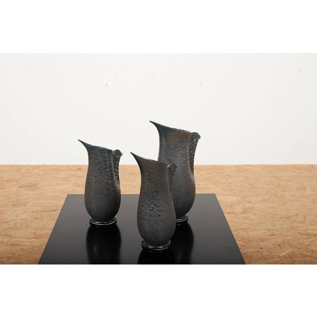 Barbarico Vases by Ercole Barovier for Barovier & Toso, 1951, Set of 3 For Sale - Image 10 of 15