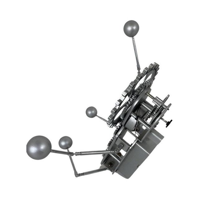 Postmodern Vintage Little Man-Shaped Desk or Wall Clock with Exposed Gears & Extendable Arms and Legs, 1980s-1990s For Sale - Image 3 of 8