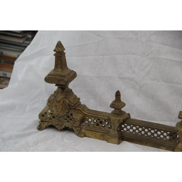 Louis XIV Gilt Firescreen Andirons For Sale - Image 4 of 13