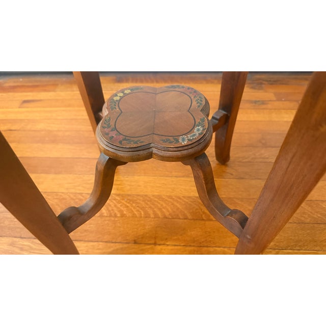 Theodore Alexander Hand-Painted Quatrefoil Accent Table With Brass Gallery For Sale - Image 12 of 13