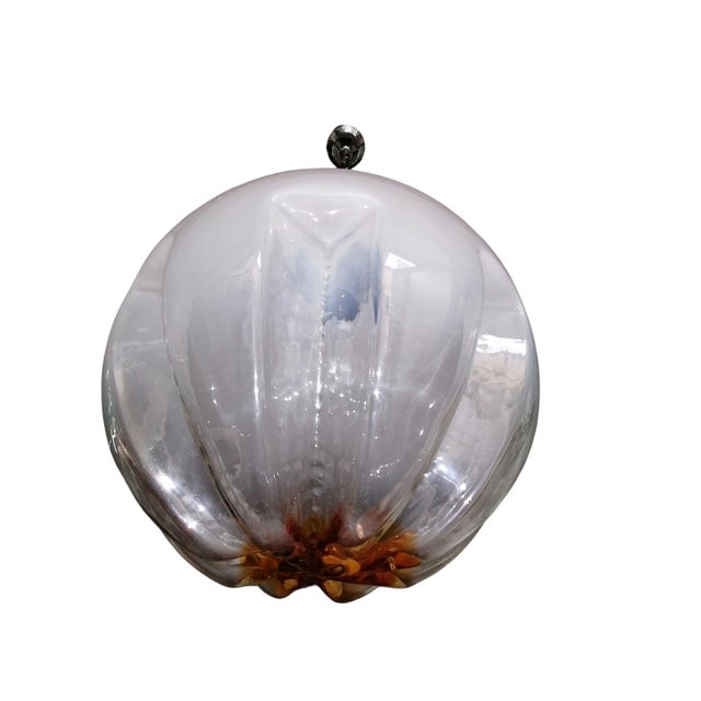Murano Glass Pendant Lamp in the style of Mazzega, 1960s For Sale - Image 4 of 7