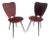 Set of Mid-Century Modern Red Dining Chairs, 1960s For Sale