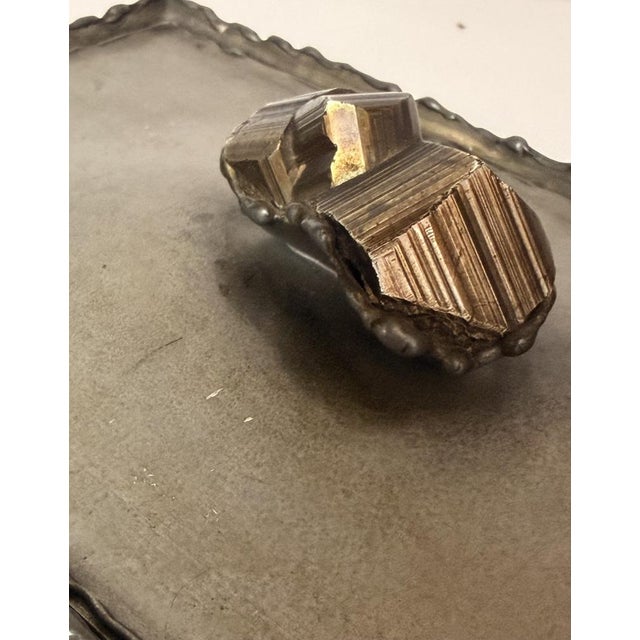 Metal Vintage Handmade Rectangular Pewter Box by Attilio Nani, Italy, 1960s For Sale - Image 7 of 13