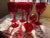 1980s Vintage Ruby Red Handblown Glass Water Goblets Set of 6 For Sale - Image 5 of 12