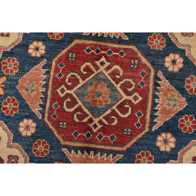 Kazak Rug 10’6” X 14’7” Red Wool Tribal Hand-Knotted Oriental Carpet For Sale - Image 11 of 15