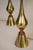 Brass Pair Large Tony Paul Westwood Atomic Modern Walnut Brass Teardrop Table Lamps 1950's For Sale - Image 8 of 11