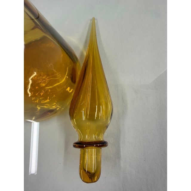 Italian Mid 20th Century Amber Empoli For Sale - Image 11 of 12
