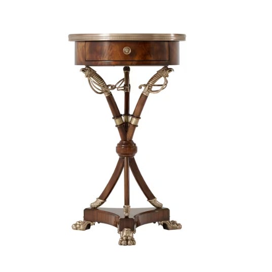 Neoclassical Theodore Alexander Admiralty Accent Table For Sale - Image 3 of 5