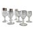 Vintage MCM Dorothy Thorpe & Italian Silver Tiered and Rimmed Glass Cordials (Asst..)- 7 Pieces For Sale