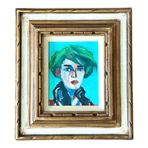 Vintage Original Abstract Portrait on Canvas