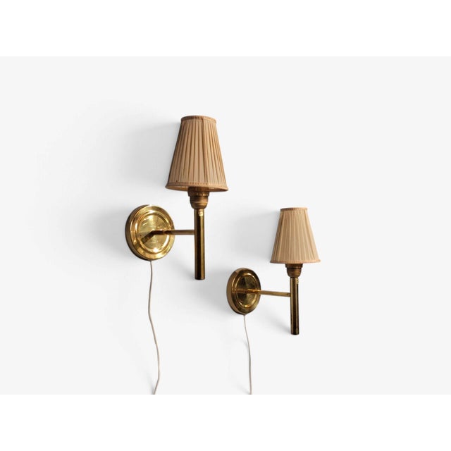 Mid-Century Modern Abo Randers, Danish Modern, Wall Sconces, Brass, Denmark, 1980s For Sale - Image 3 of 13