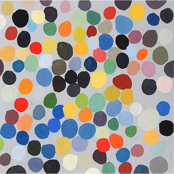 Contemporary Small Contemporary Abstract Dots Painting For Sale - Image 3 of 3