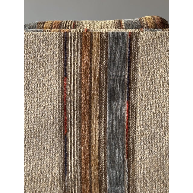 1970s Striped Woven Upholstery Three-Seat Sofa For Sale - Image 13 of 18